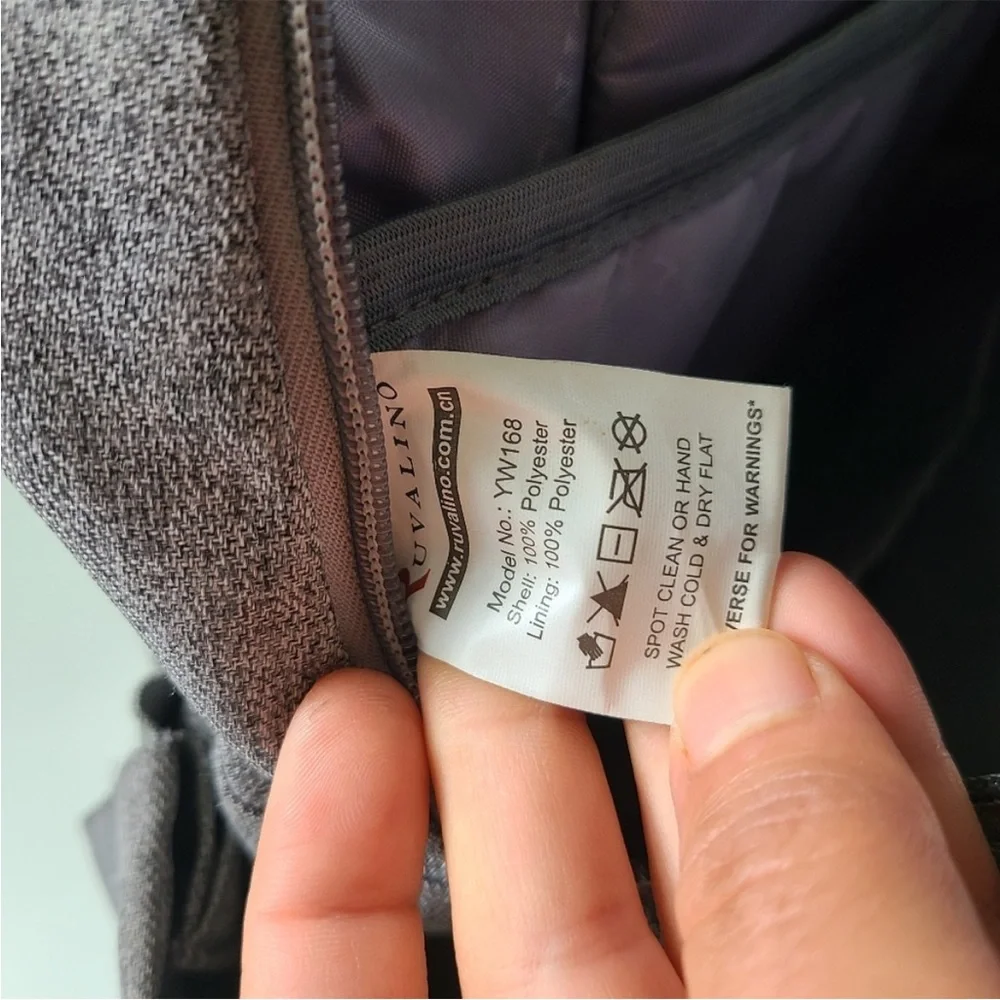 Ruvalino diaper bag backpack with many compartments gray color nice cond…